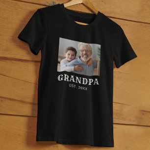T-shirt Photo Grand-père Typographie établie