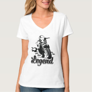 T-Shirt Photo Imprimé Légende Moto