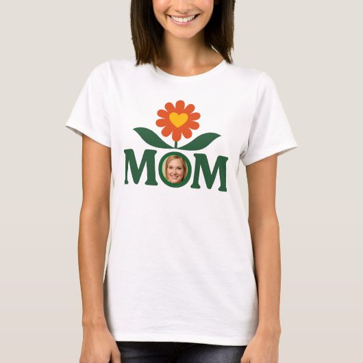 T-shirt Photo Maman Flower Heart (Devant)