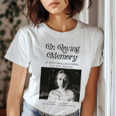 T-shirt Photo Minimale Des Funérailles Rétro En Mémoire D'
