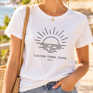 T-shirt Photo minimaliste moderne de coucher de soleil sur