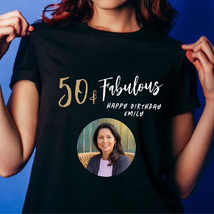 T-shirt Photo moderne 50 et fabuleuse 50e anniversaire Noi