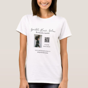 T-shirt Photo moderne salon de coiffure petite entreprise