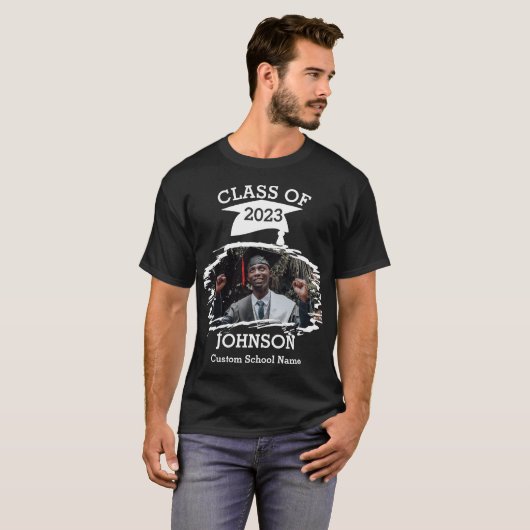 T-shirt Photo moderne Splash Custom Graduate Class of 2023 (Devant entier)