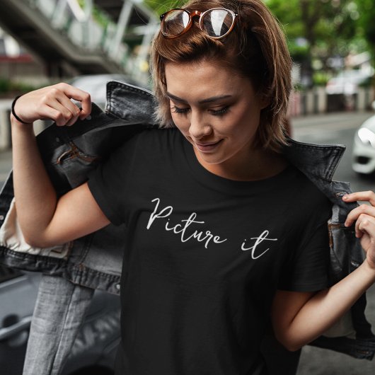 T-shirt Photo Motivation moderne Il Script manuscrit