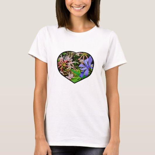 T-shirt Photo nature fleur sauvage violet d'Iris (Devant)