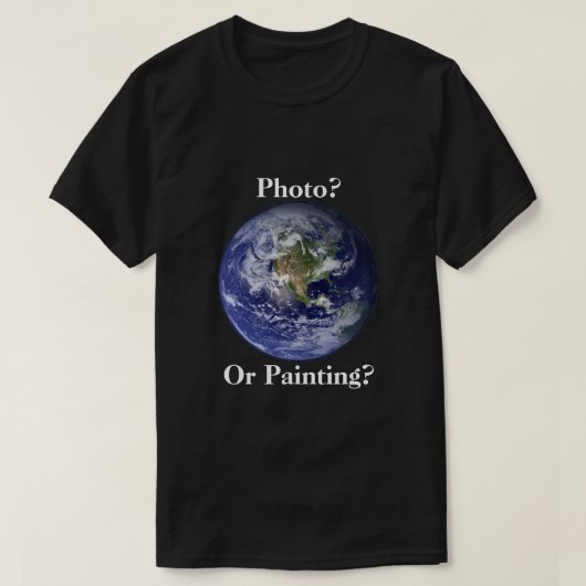 T-shirt Photo ou peinture ? Terre plate (Design devant)
