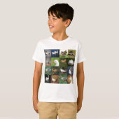 T-shirt Photo Patchwork Carré - Oiseaux (Devant entier)