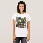 T-shirt Photo Patchwork Carré - Oiseaux (Devant entier)