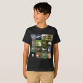 T-shirt Photo Patchwork Carré - Oiseaux (Devant entier)