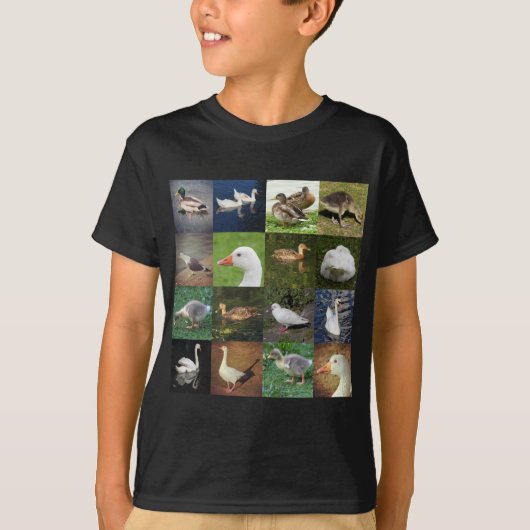 T-shirt Photo Patchwork Carré - Oiseaux (Devant)