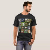 T-shirt Photo Patchwork Carré - Oiseaux (Devant entier)