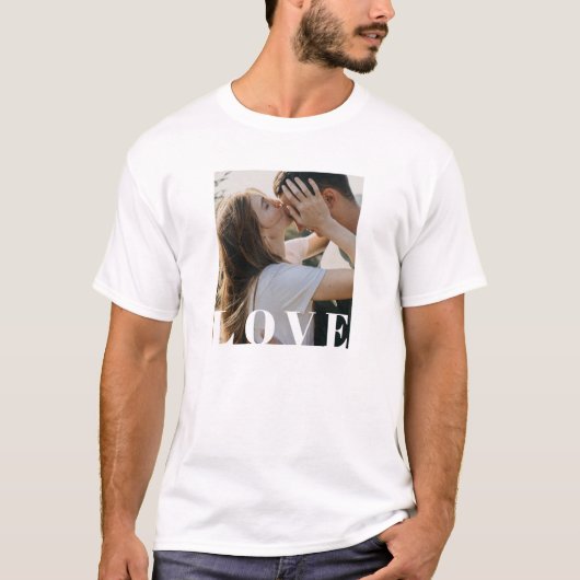 T-shirt photo personnalisable de la Saint-Valentin (Devant)