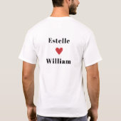 T-shirt photo personnalisable de la Saint-Valentin (Dos)