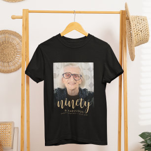 T-shirt Photo personnalisé 90 et magnifique fête d'anniver