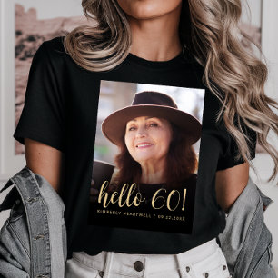 T-shirt Photo personnalisé Bonjour 60 Soixantième Annivers