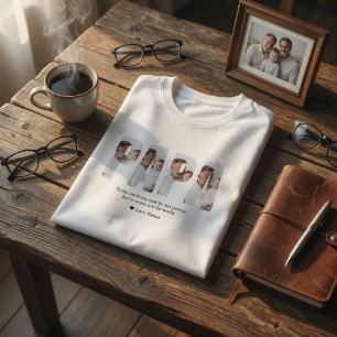 T-shirt Photo personnalisé de Papa Meilleur cadeau pour