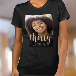 T-shirt Photo personnalisée 30 ans et fêtard pour un anniv