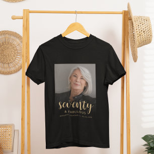 T-shirt Photo personnalisée 70 ans et fêter un anniversair