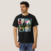 T-Shirt Photo Personnalisée Avec Texte Monogramme (Devant entier)