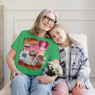 T-shirt Photo personnalisée Bootleg I love Grandkids