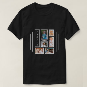 T-shirt Photo personnalisée Collage Design Hommes Noir