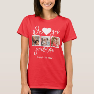 T-shirt Photo personnalisée de script moderne Nous t'aim