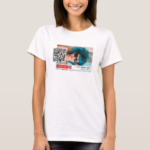 T-shirt Photo personnalisée et code QR, Youtube - Vlogger