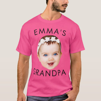 T-shirt Photo personnalisée Face Maman Grand-mère Grand-pè