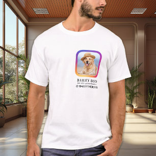 T-shirt Photo personnalisée Instagram Social Media Pet Inf