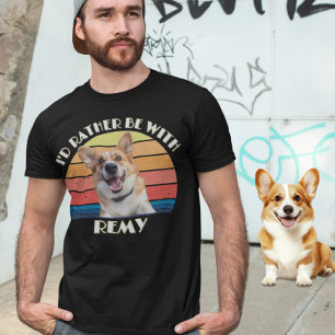 T-shirt Photo personnalisée Je préférerais être avec perso