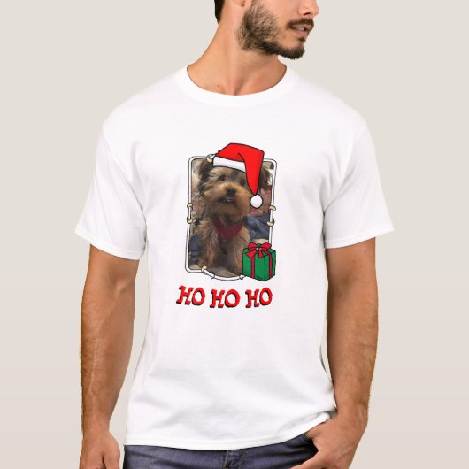 T-shirt Photo personnalisée Noël Père Noël Pet HO HO HO HO (Devant)
