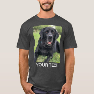 T-shirt Photo personnalisée Texte animal de compagnie chie
