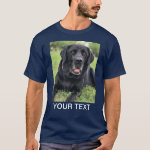 T-shirt Photo personnalisée Texte animal de compagnie chie