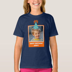 T-shirt Photo pour enfant personnalisée Joyeux anniversair