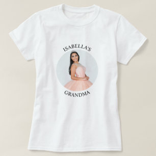 T-shirt Photo ronde minimaliste moderne pour grand-mère