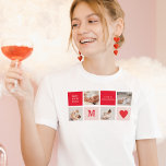 T-shirt Photo Rouge et rose Meilleure mère Ever Venin<br><div class="desc">Photo Collage moderne Red & Pink Best Mom Ever Gift Meilleur cadeau personnalisé pour la journée des mères,  la journée de la femme ou l'anniversaire de maman. Surprenez Maman avec un cadeau qui est aussi Extraordinaire qu’elle.</div>