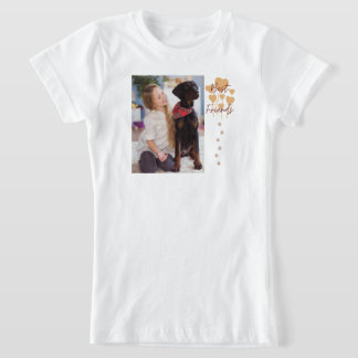 T-shirt photo simple Amoureux des chiens moderne