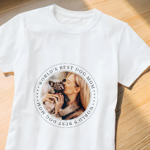 T-shirt Photo Simple Classique Meilleure Maman de Chien au