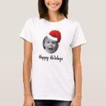 T-shirt Photo sur mesure Funky Christmas Santa Hat DO-IT-Y<br><div class="desc">Ajoutez un peu de rire aux fêtes avec cette photo personnalisée Funny Noël Père Noël DO-IT-YOURSELF T-Shirt! Choisissez votre photo préférée et cliquez sur l'option de personnalisation. Suivez l'invite facile et regardez votre propre photo Père Noël customisée. Un choix de mode amusant pour toute la famille ! Le salut est...</div>