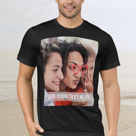 T-shirt Photo & Texte ou nom personnalisé