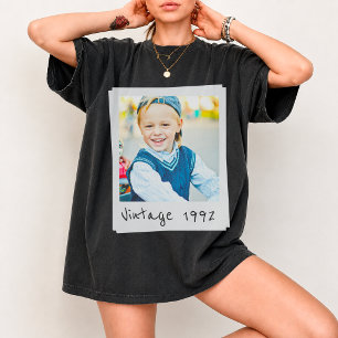 T-shirt Photo Vintage Personnalisé Et Année Anniversaire S