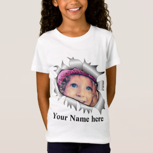 T-Shirt Photo Vintage personnalisée moderne dans un trou