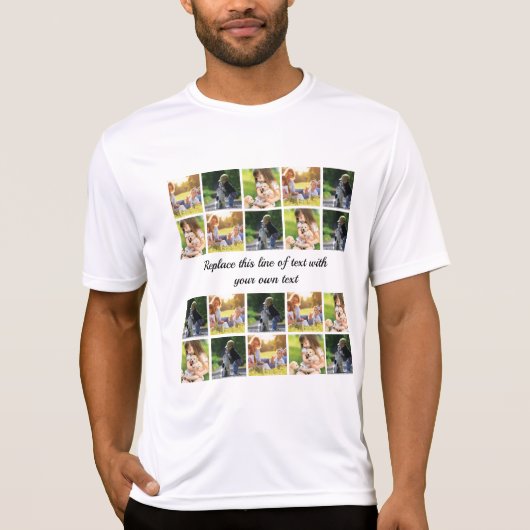 T-shirt photocollage et texte (Devant)