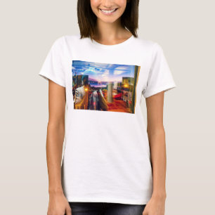 T-shirt Photographe Abstrait de l'aube dans la ville