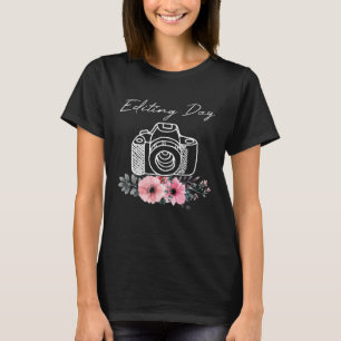 T-shirt Photographe Appareil photo Édition Jour Photo Fleu