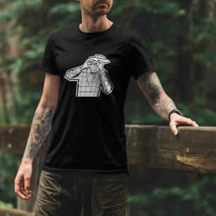 T-shirt Photographe avec caméra espion vintage caricature