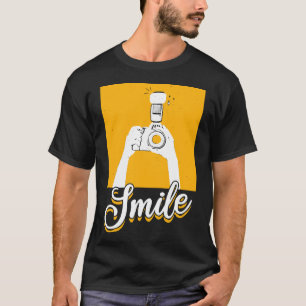 T-shirt Photographe de caméra rétro Smile avec Eoq
