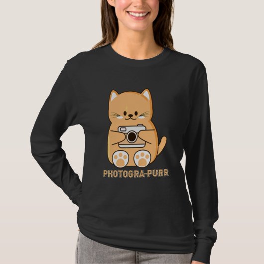 T-shirt Photographe de chat pun (Devant)