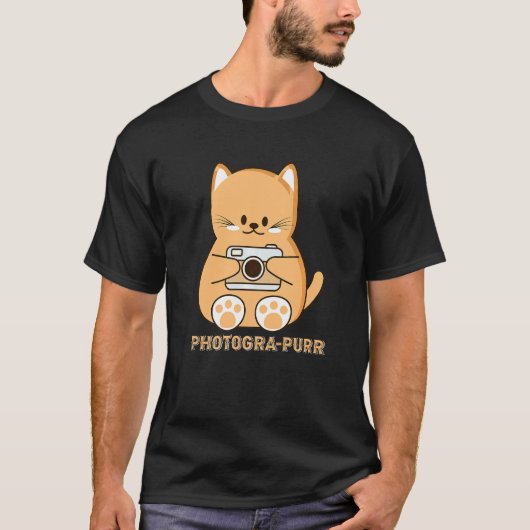 T-shirt Photographe de chat pun (Devant)